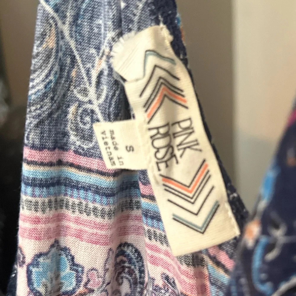 Pink rose size small long summer beach dress